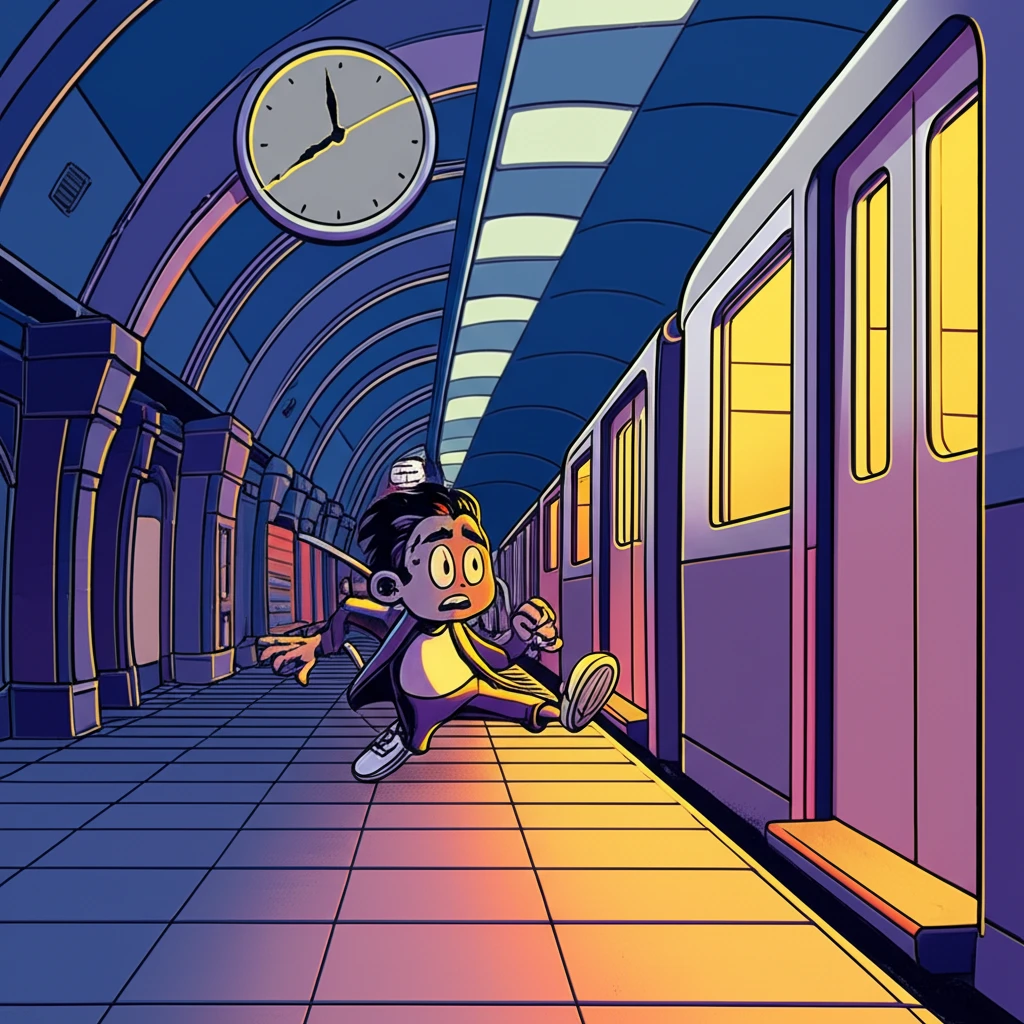 약수역 열차 운행 및 승강장 전경