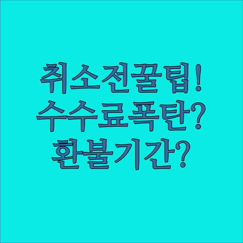 에어프레미아 항공권 취소 전 확인할 수수료와 환불 기간