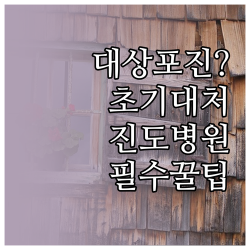 대상포진 의심 시 진도군 병원 선택 기준과 초기 대처법