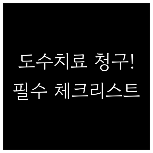 도수치료 실비 청구 시 병원 서류 준비와 주의사항